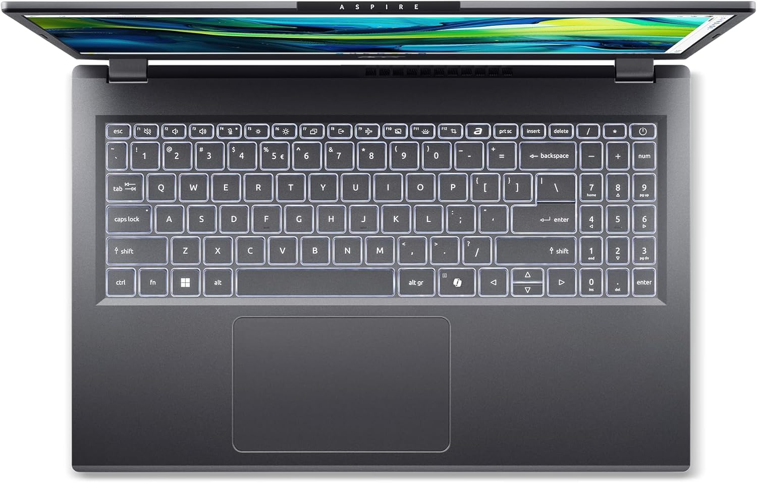 Acer Aspire 15 Laptop | 15.6" Full HD 1920 x 1080 IPS | Intel Core 5 processor 120U | Intel Graphics | 16GB LPDDR5 | 512GB Gen4 SSD | Wi-Fi 6E | AI PC | Copilot Key | Backlit Keyboard | A15-51M-59QV