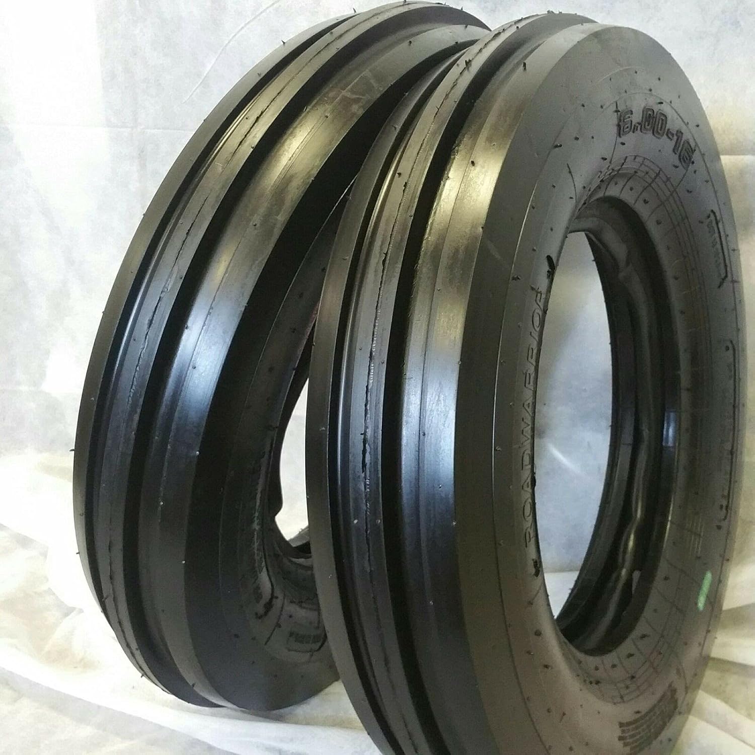 5.50-16 (2 TIRES + TUBES) ROAD CREW 6 PLY KNK35 OZK F2 3-Rib Farm Tractor 550x16