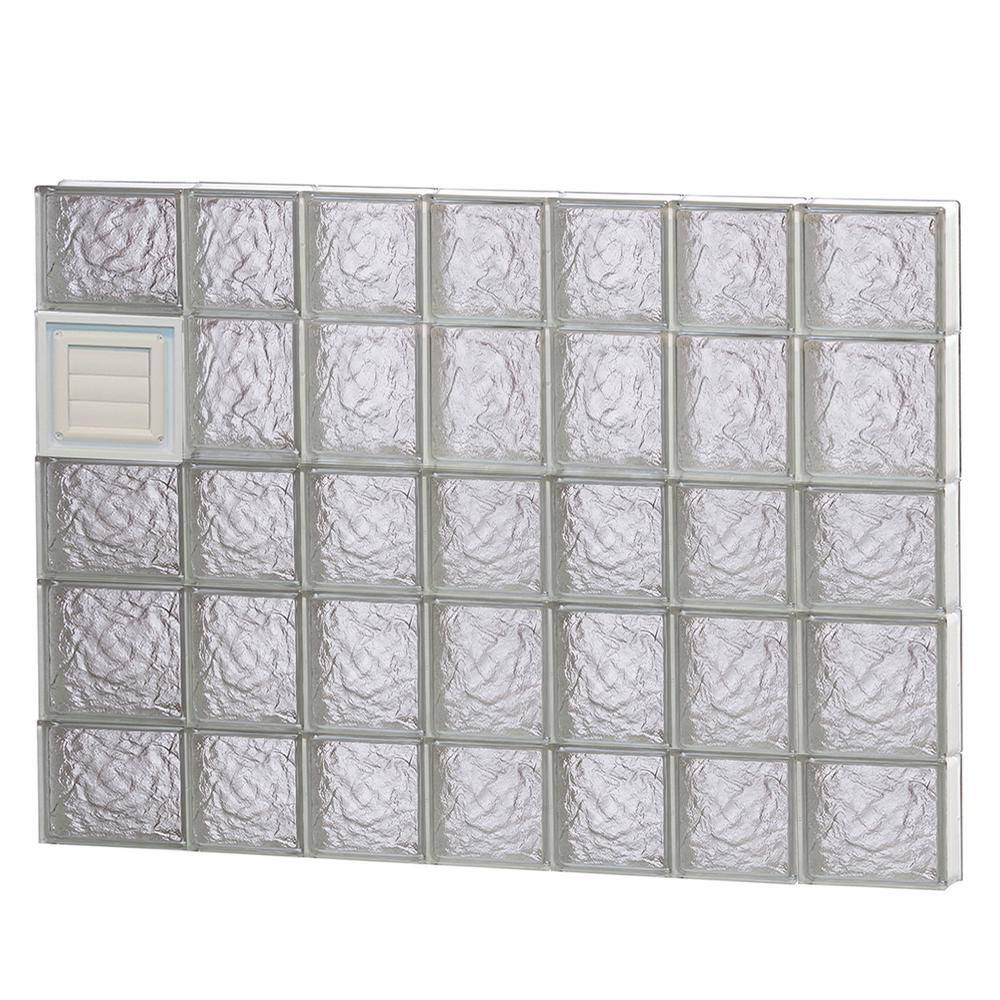 REDI2SET Ice Pattern Frameless Replacement Glass Block Window (Rough Opening: 46-in x 34-in; Actual: 44.25-in x 32.75-in) D4634I