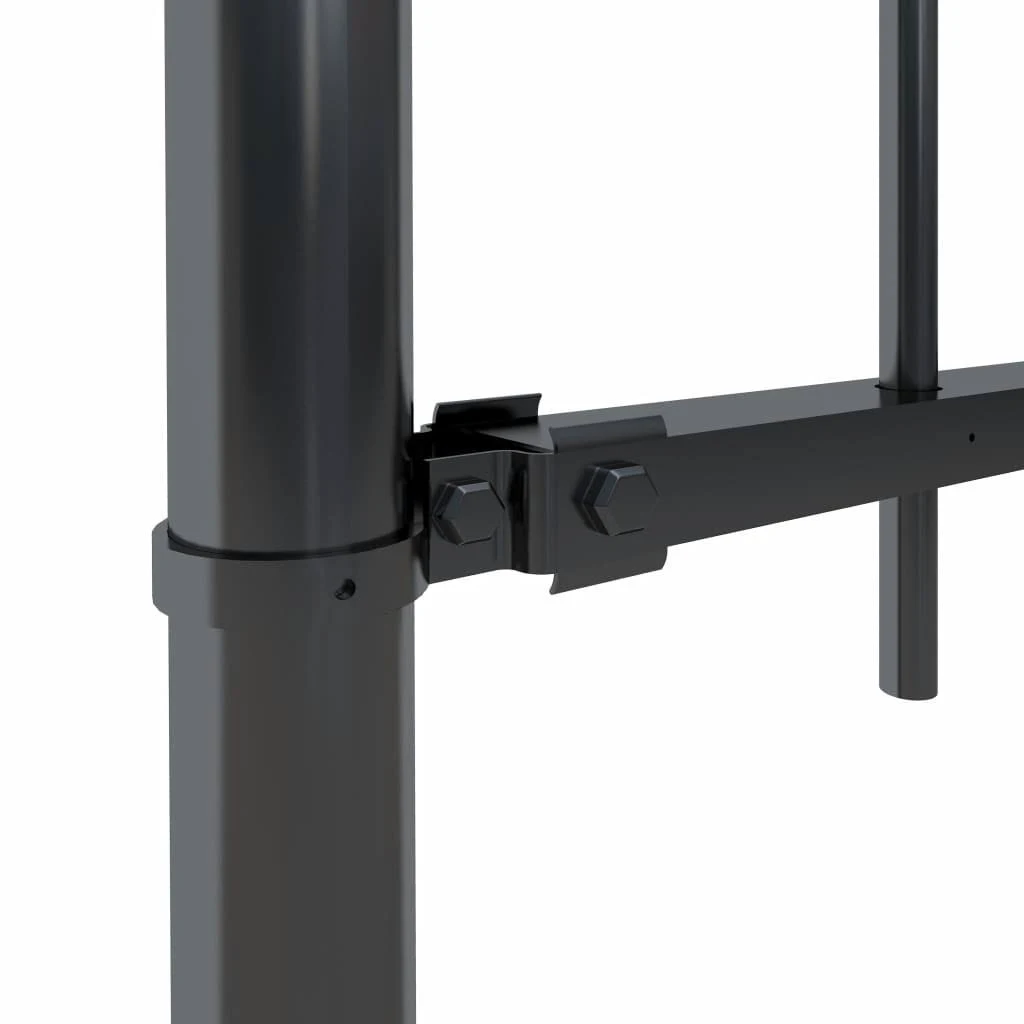 vidaXL Garden Fence with Spear Top Steel 468.5x22x31.5x22 Black