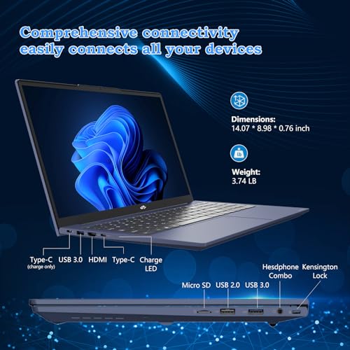 NIMO 15.6 IPS-FHD-Laptop, 16GB RAM 1TB SSD Intel Pentium Quad Core N100, Backlit Keyboard Fingerprint (Beat to i3-1115G4 Up to 3.4GHz) Computer for Student-Home WiFi 6 BT5.2 Win 11