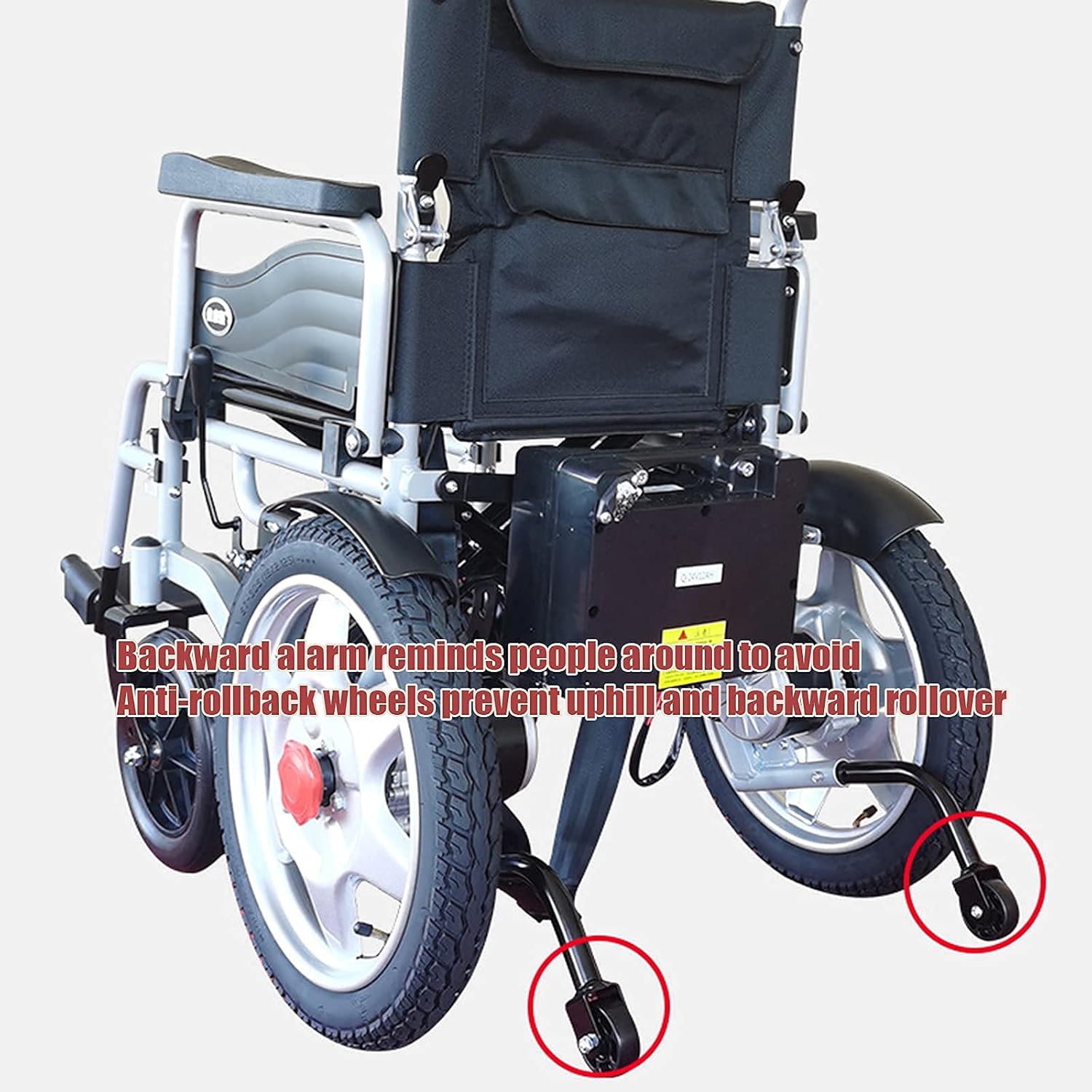 Foldable Stronger Portable All Terrain Electric Wheelchair for Adults, Support 264 Lbs Weight, Elderly/Disabled/Outdoor Travel Electric Wheelchair