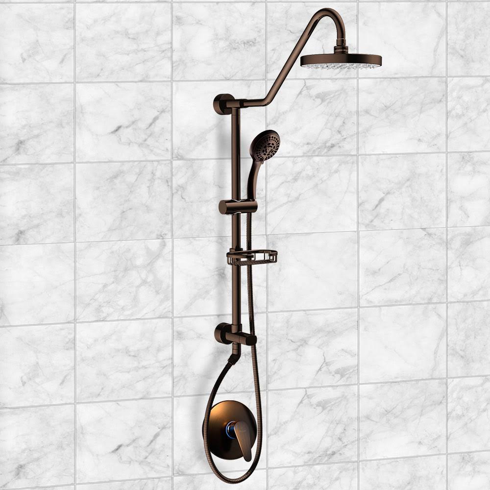 Pulse Kauai III Dual Rain Shower Hand Held Head Spa System, Oil Rubbed Bronze