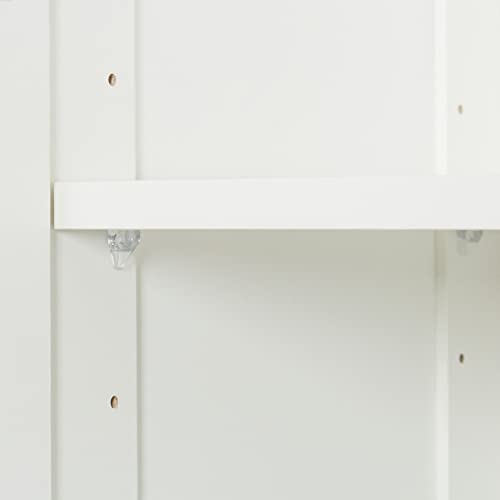 Bedroom Armoire Wardrobe with Doors and Shelevs,Clothing Storage Cabinet, Two Door Kitchen Cabinet, Wood Closet Organzier for Bedroom, Laundry Room White (23.62" L x 16.93" W x 70.87" H)