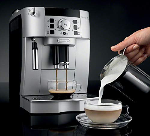 De'Longhi ECAM22110S Magnifica XS Fully Automatic Espresso Machine with Manual Cappuccino System, 9.4 x 17 x 13.8 inches, SILVER AND BLACK