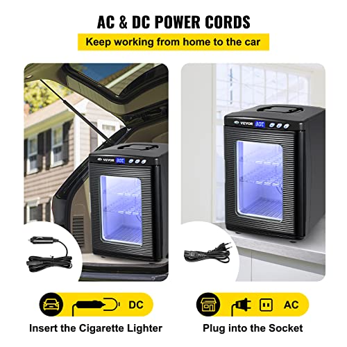 Happybuy Black Reptile Incubator 25L Scientific Lab Incubator Digital Incubator Cooling and Heating 5-60°C Reptile Egg Incubator 12V/110V Work for Small Reptiles