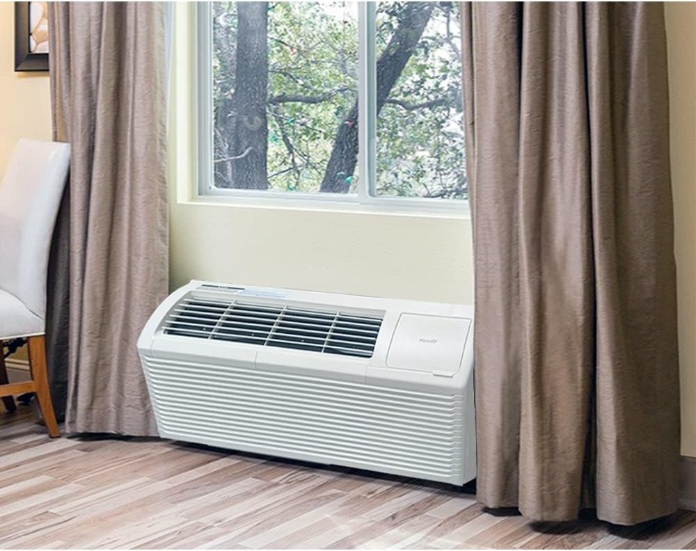 9,000 BTU PTAC Packaged Terminal Air Conditioner With Heat Pump PTHP Unit Heating And Cooling With Electric Cord