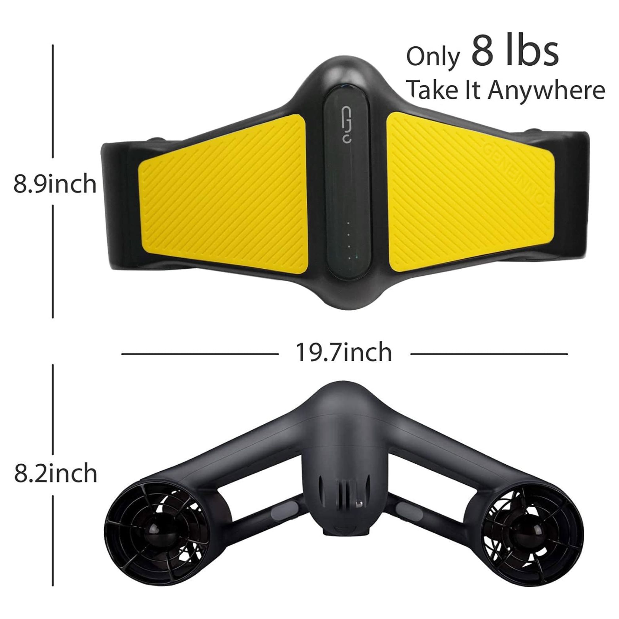Geneinno S1 Plus Underwater Scooter, Dual Propellers with 2-Speeds - Yellow