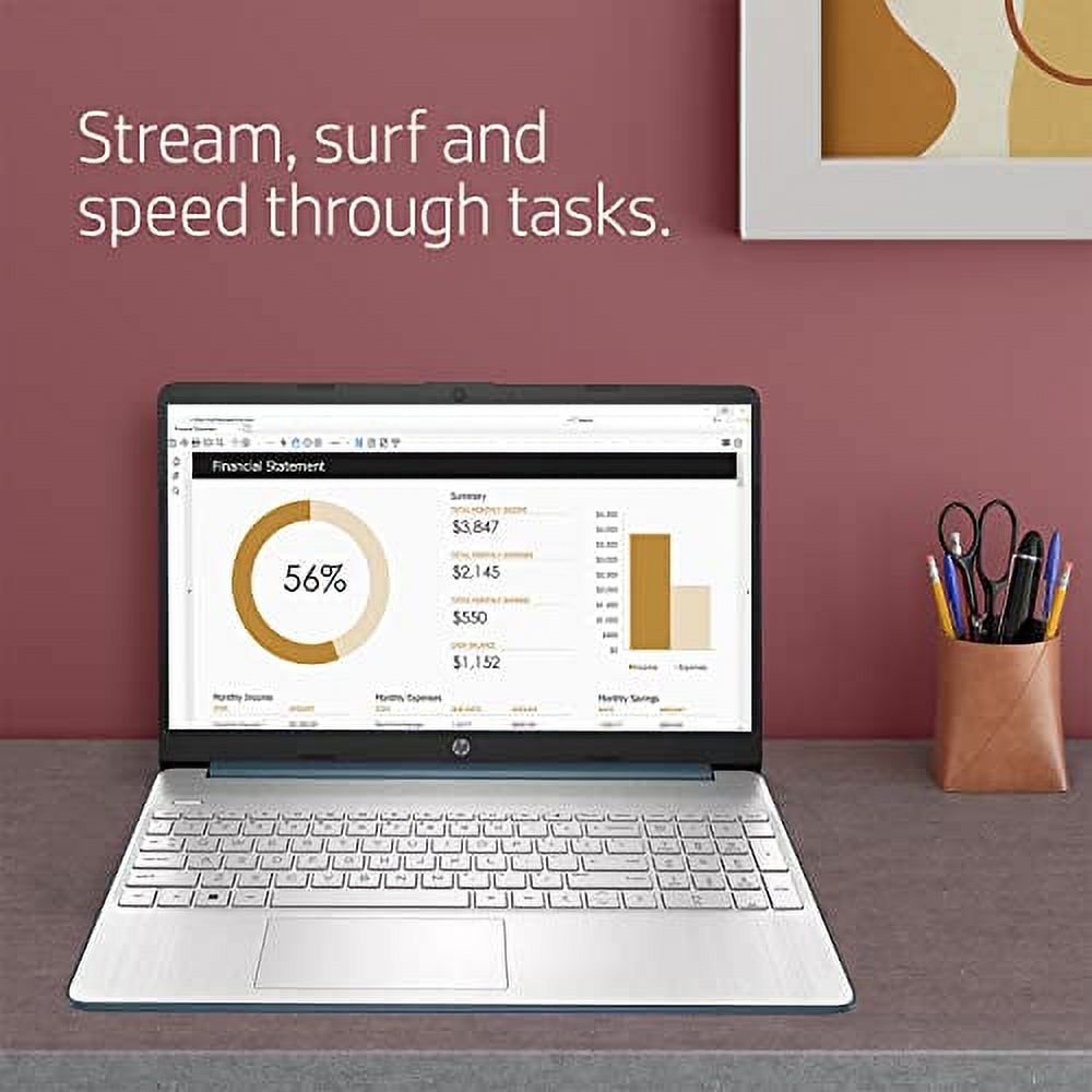HP Pavilion Laptop, 15.6" HD Display, Intel Pentium Quad-Core Processor, Online Conferencing, Webcam, HDMI, WiFi, Bluetooth, Windows 11 (8GB RAM | 256GB SSD)