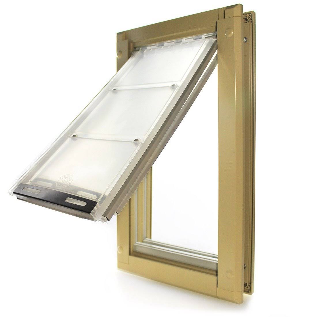 Endura Flap Door Mount Pet Door Medium / Double Flap / Tan