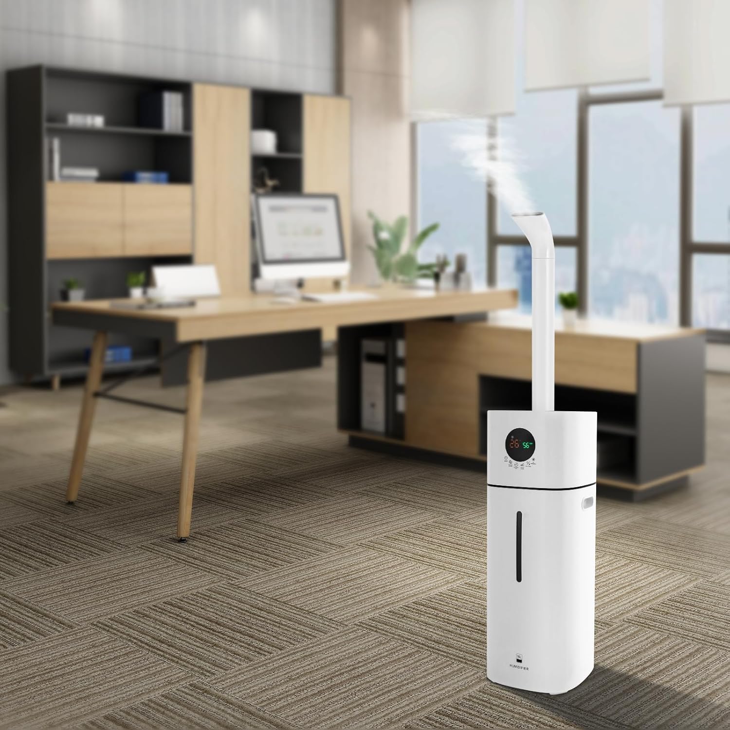 Humidifiers for Large Room, 3.52Gal/16L Whole House Humidifiers, Ultrasonic Cool Mist Top Fill Humidifier Mist Speed 21.12oz/ h, Remote, Quiet Tower Humidifier for Baby Bedrooms Plant Yoga Sleep