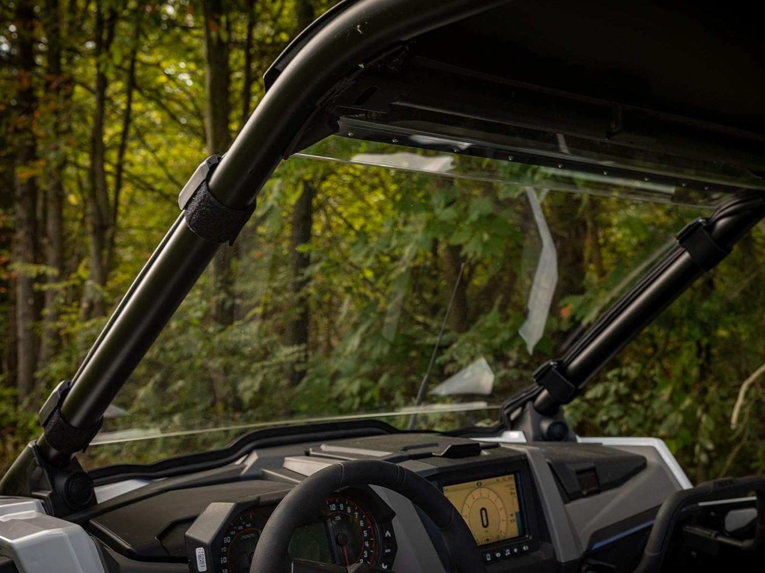 SuperATV Heavy Duty Scratch Resistant Full Windshield for 2020+ Polaris RZR Pro XP / Pro XP 4 | 1/4" Thick Polycarbonate 250X Stronger than Glass | Cut to Fit Your RZR Pro XP Perfectly! | USA Made!