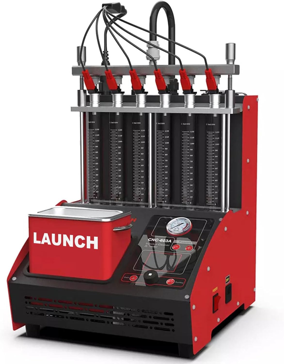 LAUNCH CNC603A Fuel Injector Cleaner and Tester 6 Cylinders 110V Ultrasonic Fuel Injector Cleaning Machine Test Bench Equipment Tools [Update of LAUNCH CNC602A]