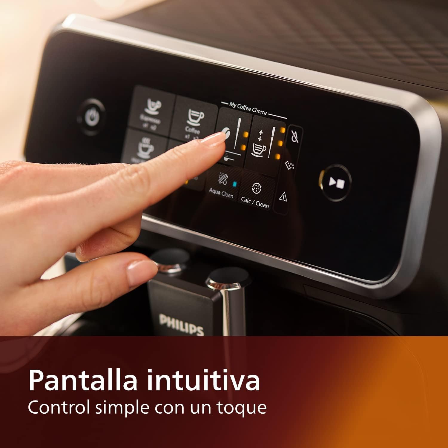 Philips 2200 Series Fully Automatic Espresso Machine, LatteGo Milk Frother, 3 Coffee Varieties, Intuitive Touch Display, 100% Ceramic Grinder, AquaClean Filter, Aroma Seal, Black (EP2230/14)