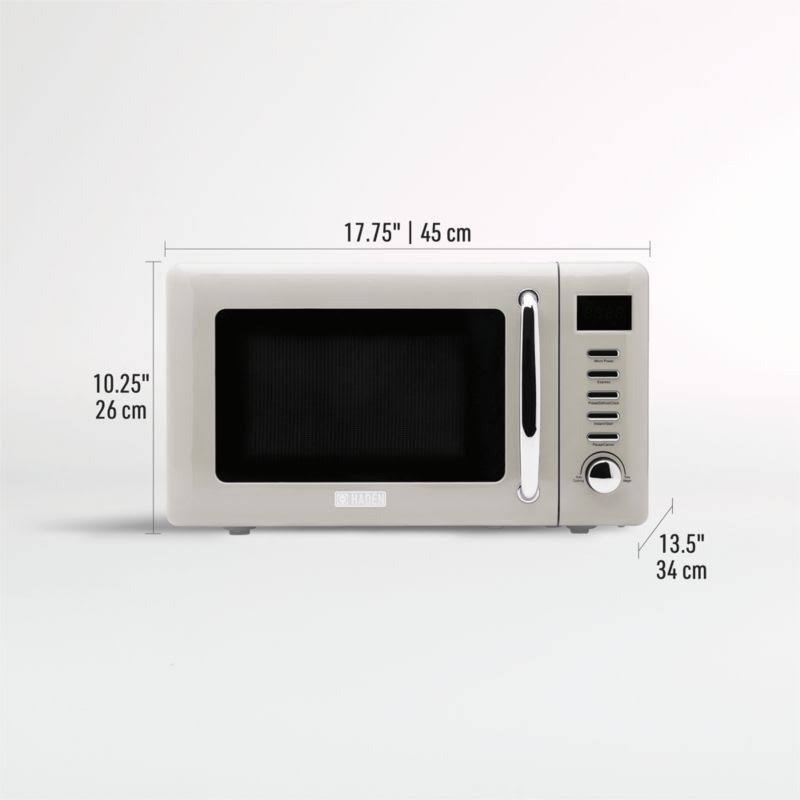 Haden Modern 700-Watt .7 Cubic Foot Microwave with Settings and Timer in Putty Beige 75030