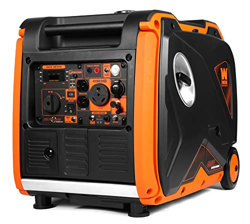 WEN Quiet 6800-Watt Dual Fuel RV-Ready Electric Start Portable Inverter Generator with Fuel Shut Off and CO Watchdog for Electric Vehicle Backup (DF680iX)