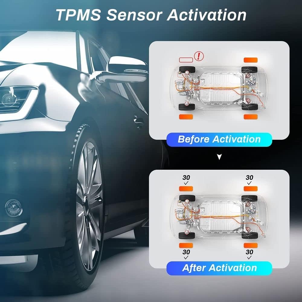 FOXWELL TPMS Sensor Relearn Tool T1000-TPMS Programming Tool with TPMS Sensor Activation, Tire Pressure Monitor System with TPMS Relearn/Activate All Sensors, Key Fob Testing, Lifetime Free Update