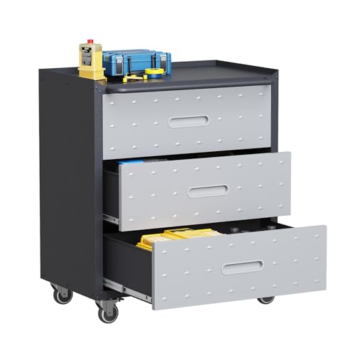 Garage Storage Cabinet Wall Cabinet with 2 Doors,Lockable Tool Cabinets Wall Mounted with Adjustale Shelves,Heavy Duty Steel Hanging Cabinets for Warehouse Kitchen Laundry,Assembly Required
