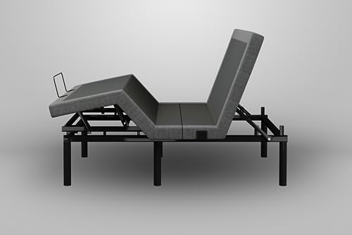 iDealBed 5i Custom Adjustable Bed Base, Wall Hugger, Massage, Zero-Gravity, Dual USB Charger, One Touch Comfort, Programmable Memory, Night Light, Advanced Smooth Silent Motion (Full)