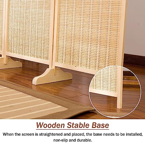 Room Divider Privacy Screen 4 Panel Folding Screen Room Divider, Commercial/Home Wall Partition Panels for Teahouse/Gazebo/Lobby, Freestanding & Folding, 5/5.6/6 ft Tall(180cm/70.9in Tall)