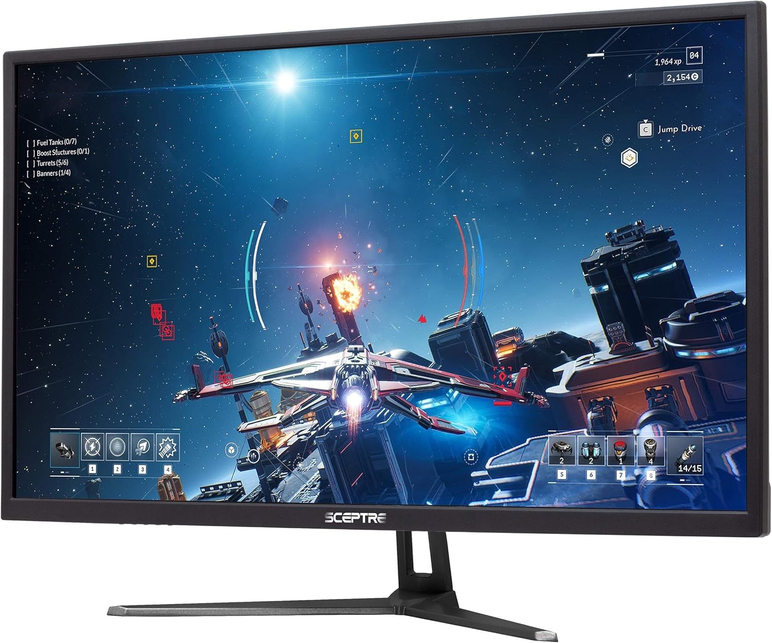 Sceptre 32" QHD 1440P 2560x1440 LED Monitor HDMI DisplayPort Up to 85Hz Build-in Speakers Blue Light Shift, Machine Black 2020 (E325W-2560AD)