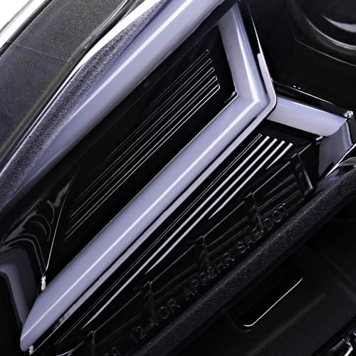 SPEC-D TUNING Black Housing Clear Lens Projector Headlights with Sequential LED Turn Signal Lights Compatible with 2015-2021 Subaru WRX STI with Halogen Headlight, L + R Pair Headlamp Assembly