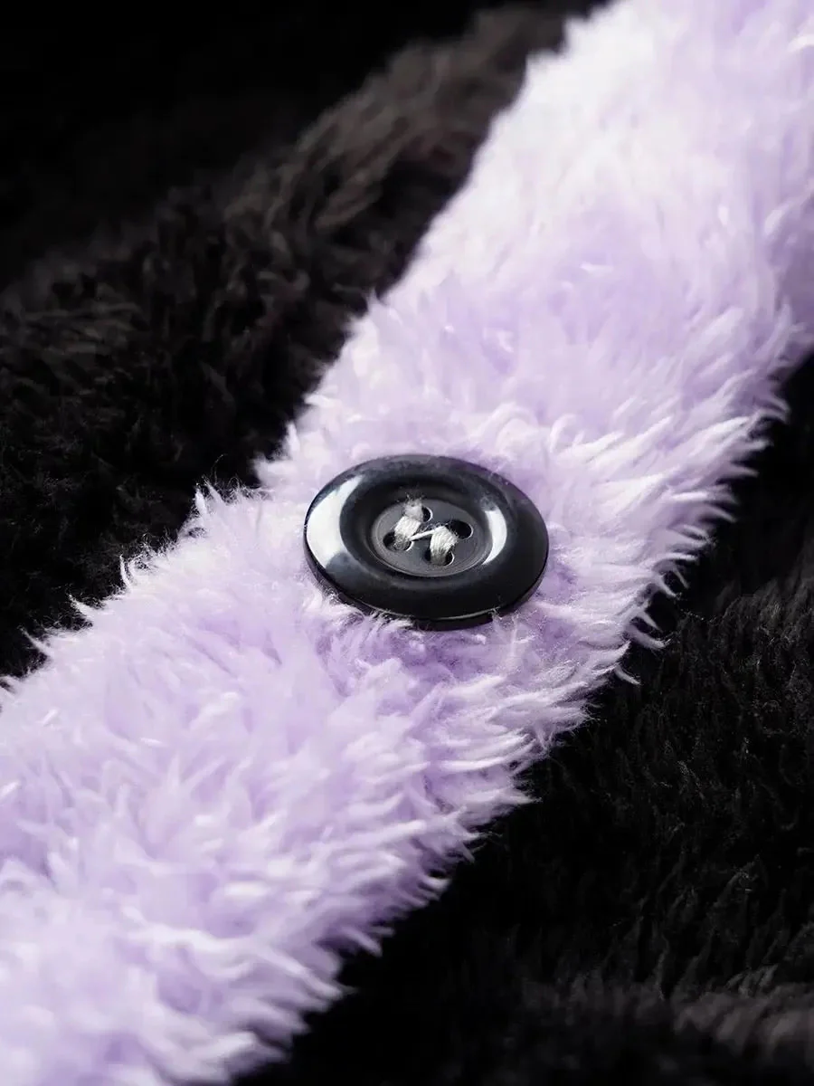 'Batsy' Kawaii Fleeced Bear Pattern Warm Pjms