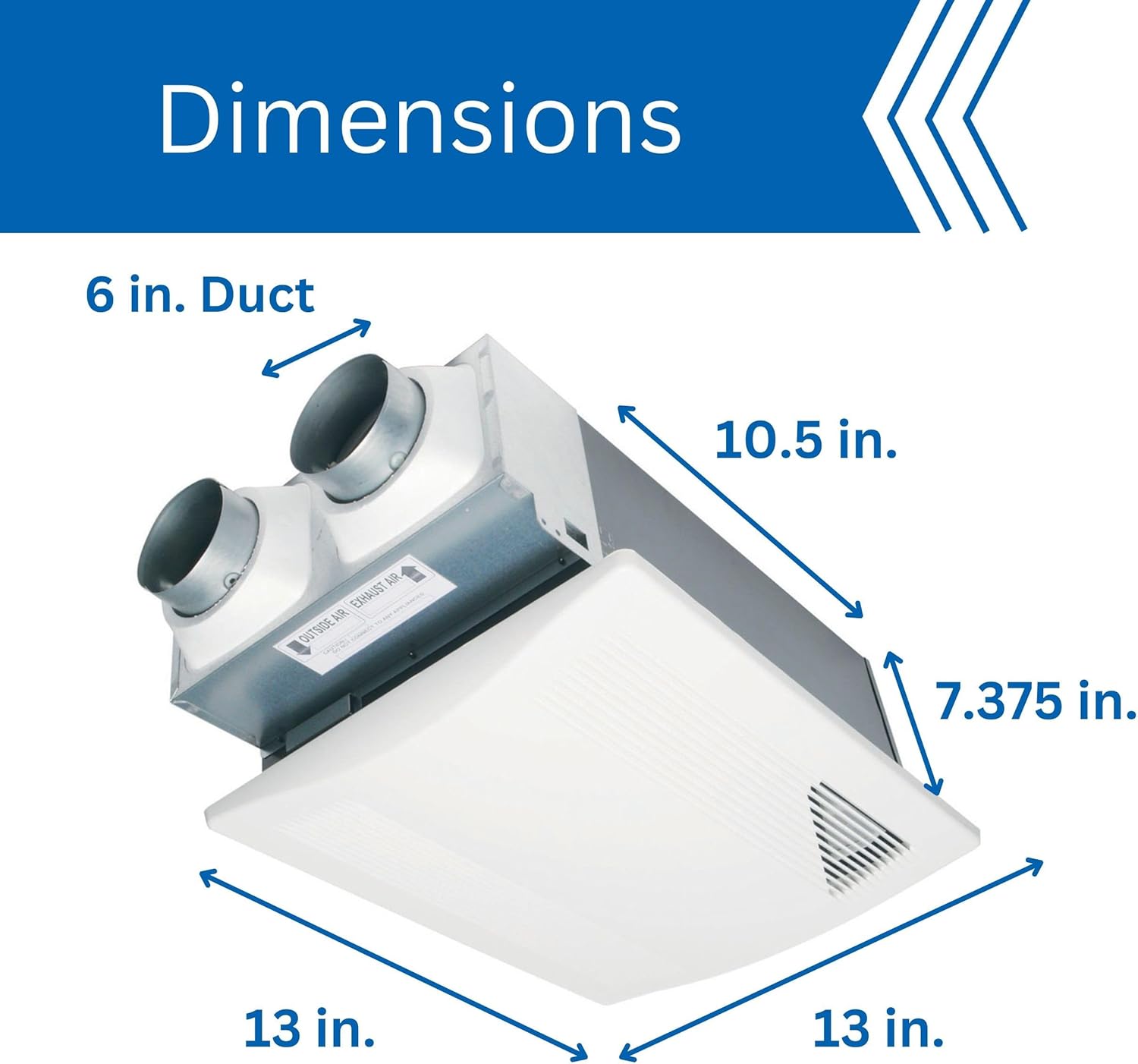 Panasonic FV-04VE1 WhisperComfort Balanced Air Solution ERV - Quiet, Long-Lasting Ventilation Fan