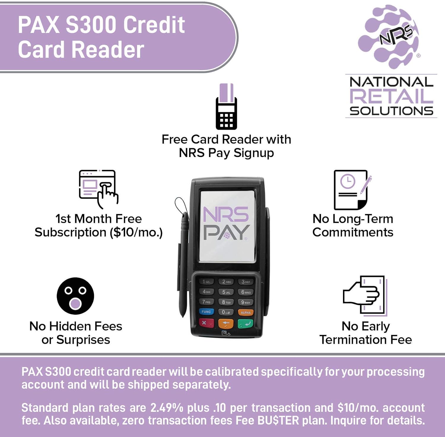 NRS LITE Cash Register for Small Businesses (USA ONLY) - POS System Bundle Includes - Merchant Touch Screen Monitor with Customer-Facing Display, Barcode Scanner & Thermal Receipt Printer