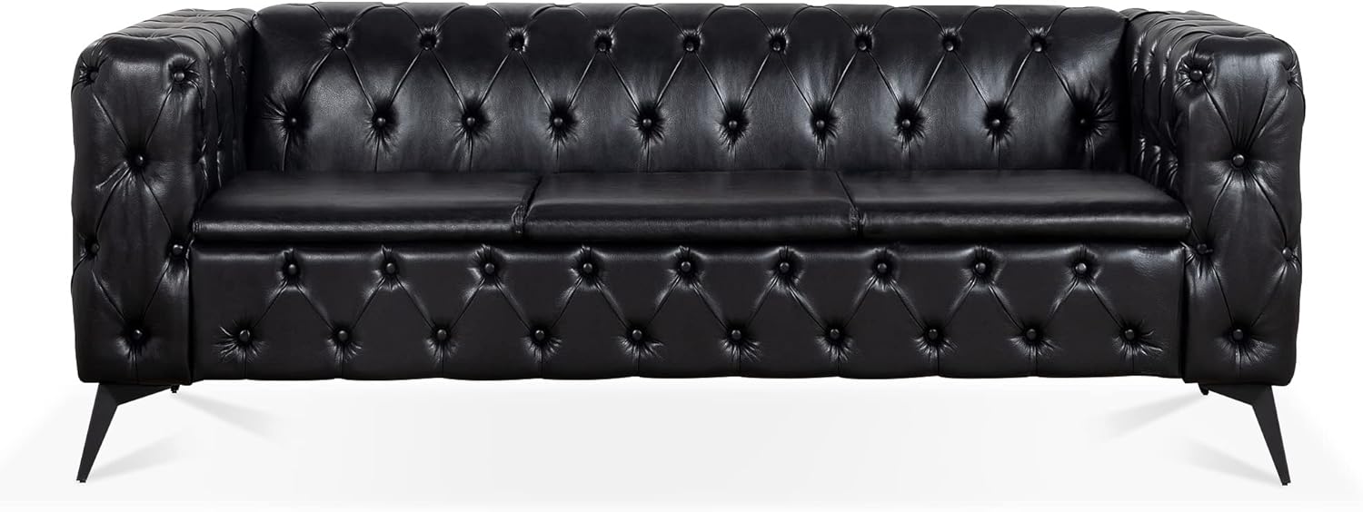 Furniture Comfy Couch Traditional Square Arm Sofa - 84.06 Inch Width, Removable Cushion, 3 Seater - Classic Design, Supreme Comfort Sofas para sala