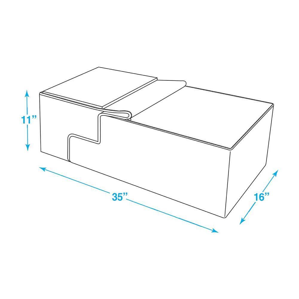Best Pet Supplies Linen u0026 Foam Dog u0026 Cat Stairs - 4-Step / Pale Teal