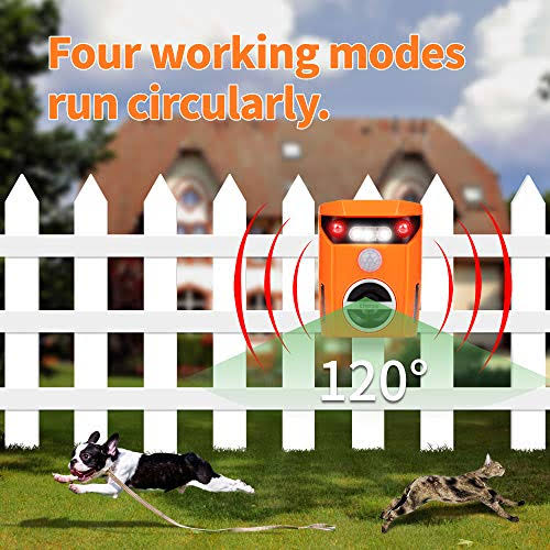Thanos Solar Power Cat Repeller Ultrasonic Animal Repellent LED Flashing Light Motion Activated to Keep Dog Fox Raccoon Deer Awa
