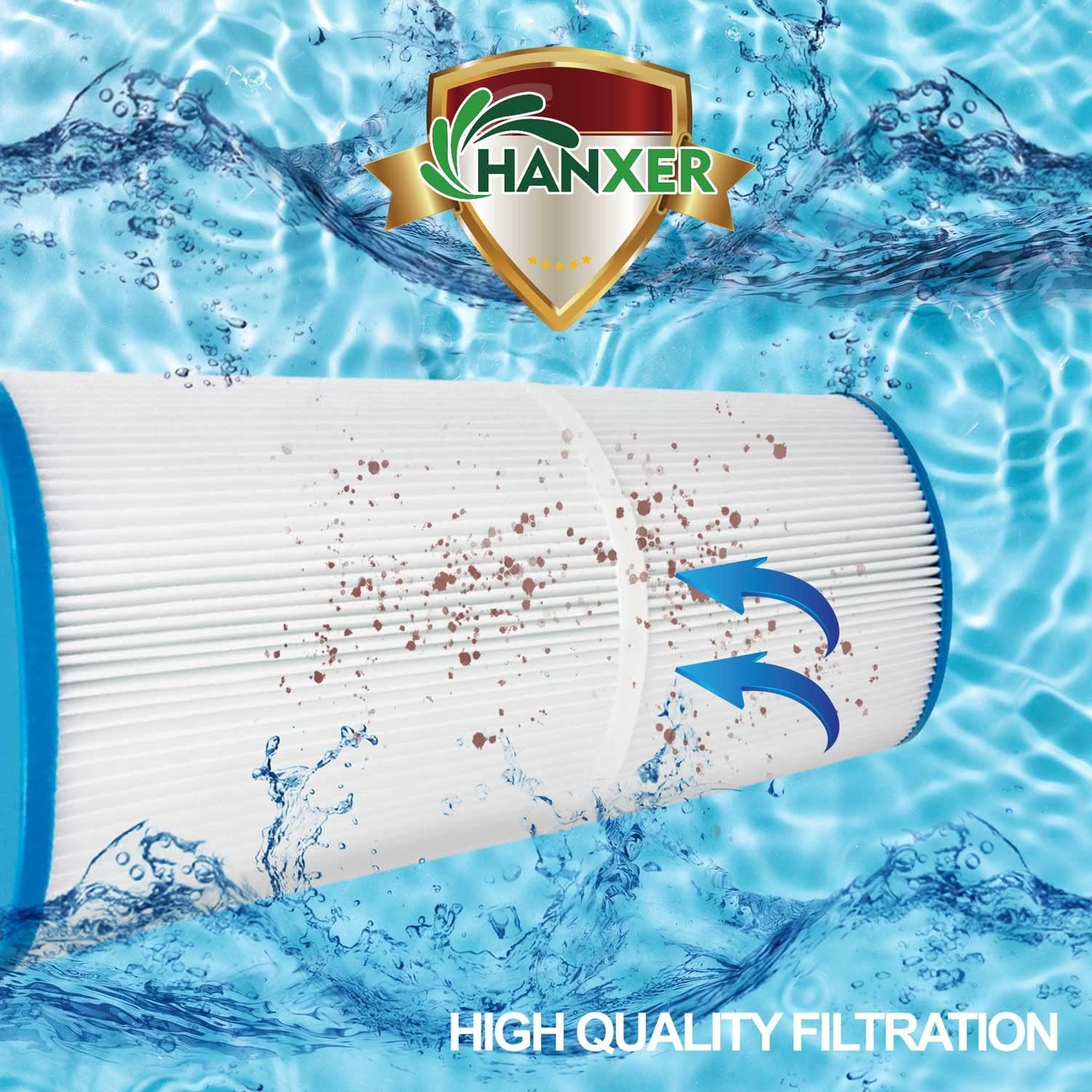 C-7471 Swimming Pool Filter Replaces for PCC105, Pentair CCP420, PCC105-PAK4, 178584, 817-0106, 160301, R173576, Filbur FC-1977, Darlly 71053 105 Sq.Ft Filter Cartridge, Pack of 4