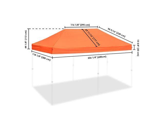 10x20 ft 550d Pop Up Canopy Top Replacement Patio Gazebo Sunshade Tent
