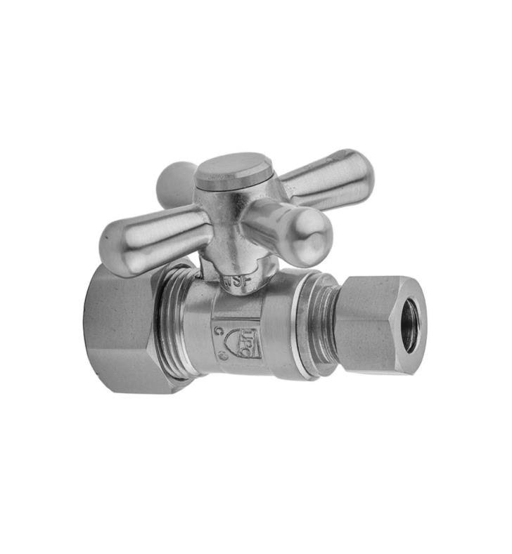 Jaclo 623-7-PG Quarter Turn Straight Pattern 5/8x22 O.D. Compression (Fits 1/2x22 Copper) x 1/2x22 O.D. Supply Valve - Polished