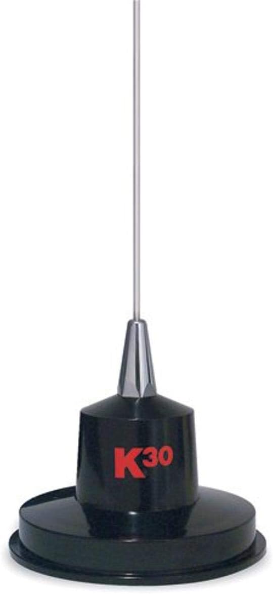 K40 Model K-30 35" Magnet Mount Stainless Steel CB Antenna, 300 Watts , Black Pack of 2