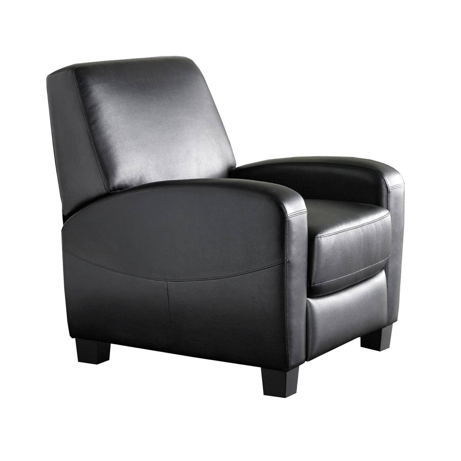 Mainstays Faux Leather Home Theater Recliner Black