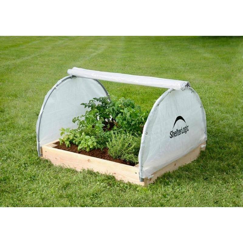 4x4x2 ft. Round Raised Bed Greenhouse with Fully Closable Cover