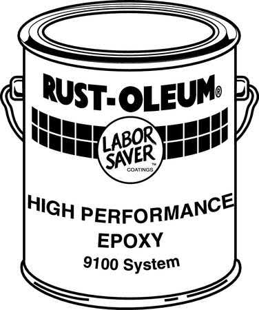 Rust-Oleum Epoxy Mastic Coating, Safety Blue 9125402, Size: 1 Gal