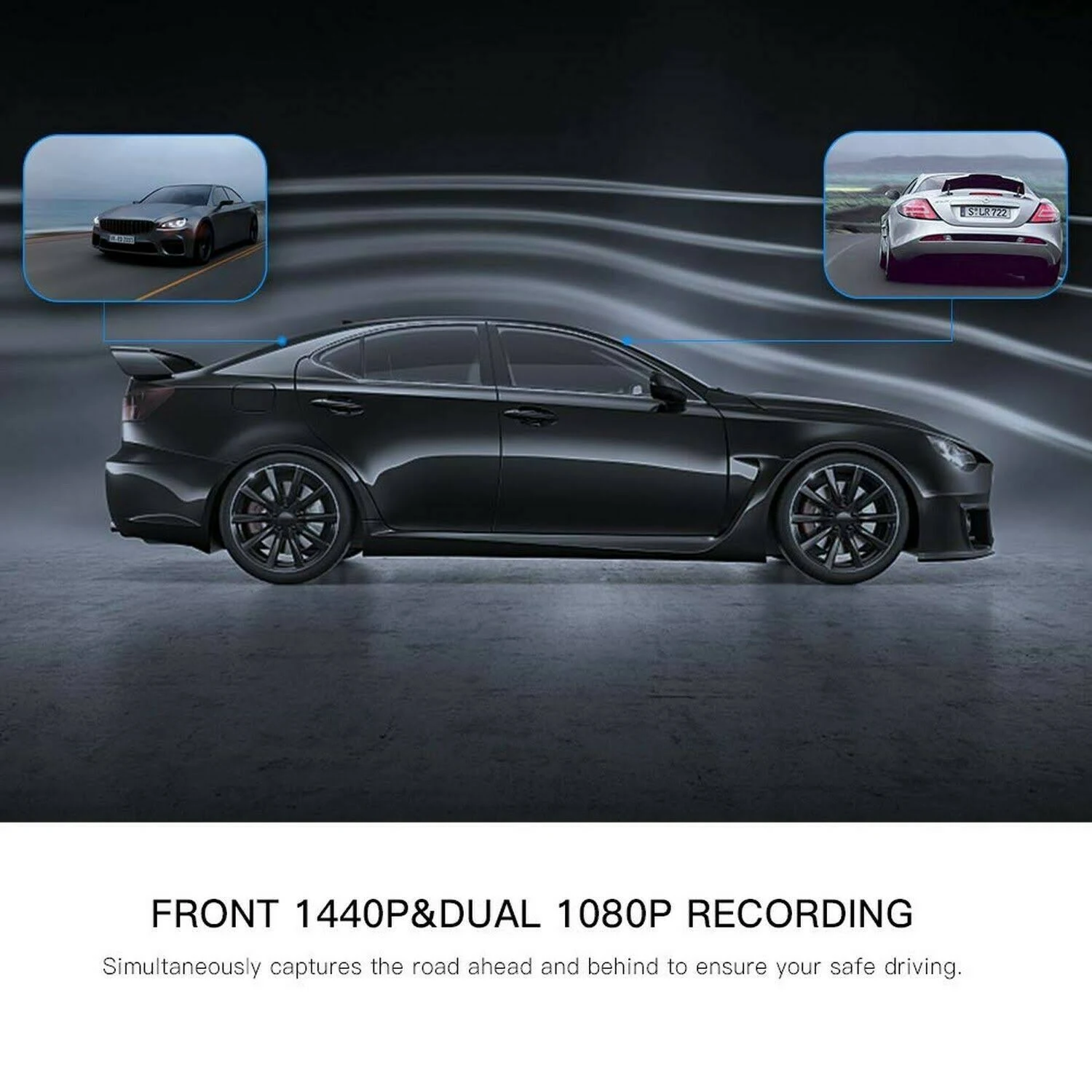 Apeman 1440pu00261080p Dual Dash Cam FHD Front and Rear Camera for Cars,