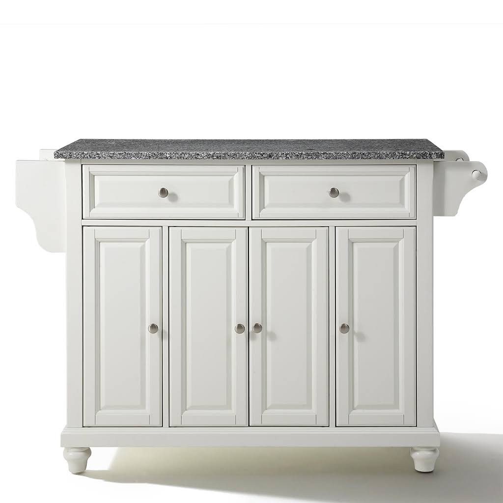 Cambridge Solid Granite Top Kitchen Island - Crosley - White