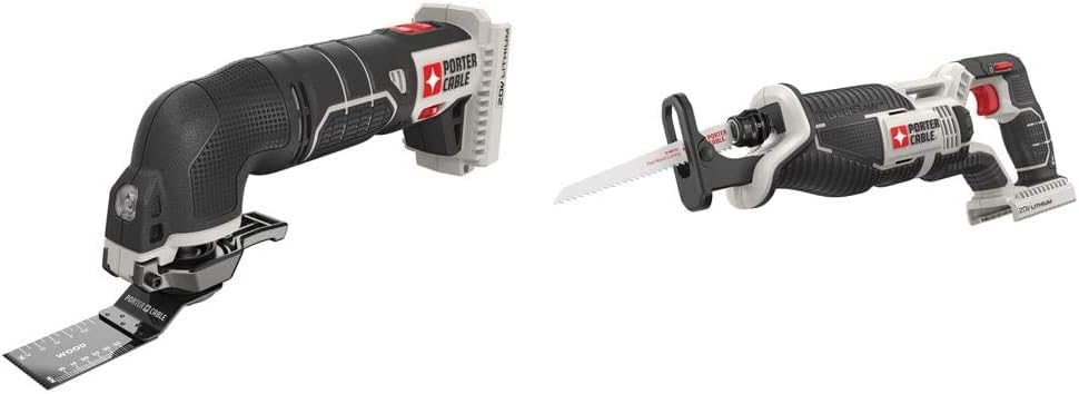PORTER-CABLE 20V MAX* Oscillating Tool with 11-Piece Accessories, Tool Only (PCC710B)