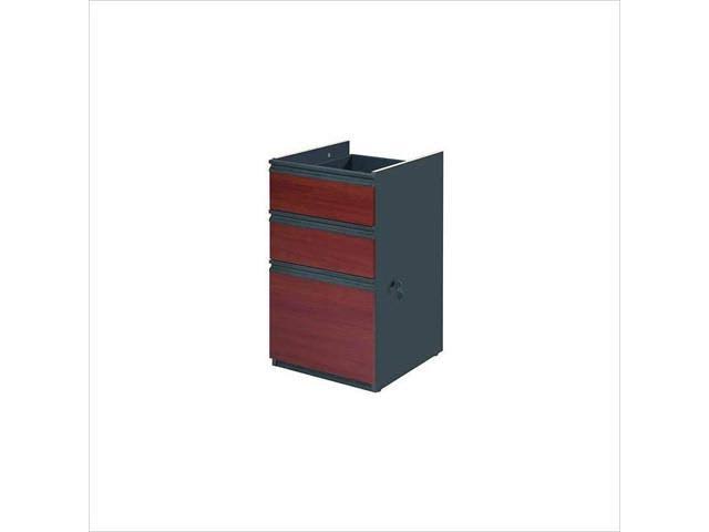 Bestar 99620-2139 Prestige + Pedestal (ready-to-assemble) in Bordeaux Graphite