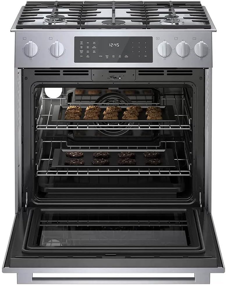 Bosch HDI8056U 800 Series 30 Inch Slide-in Dual Fuel Range