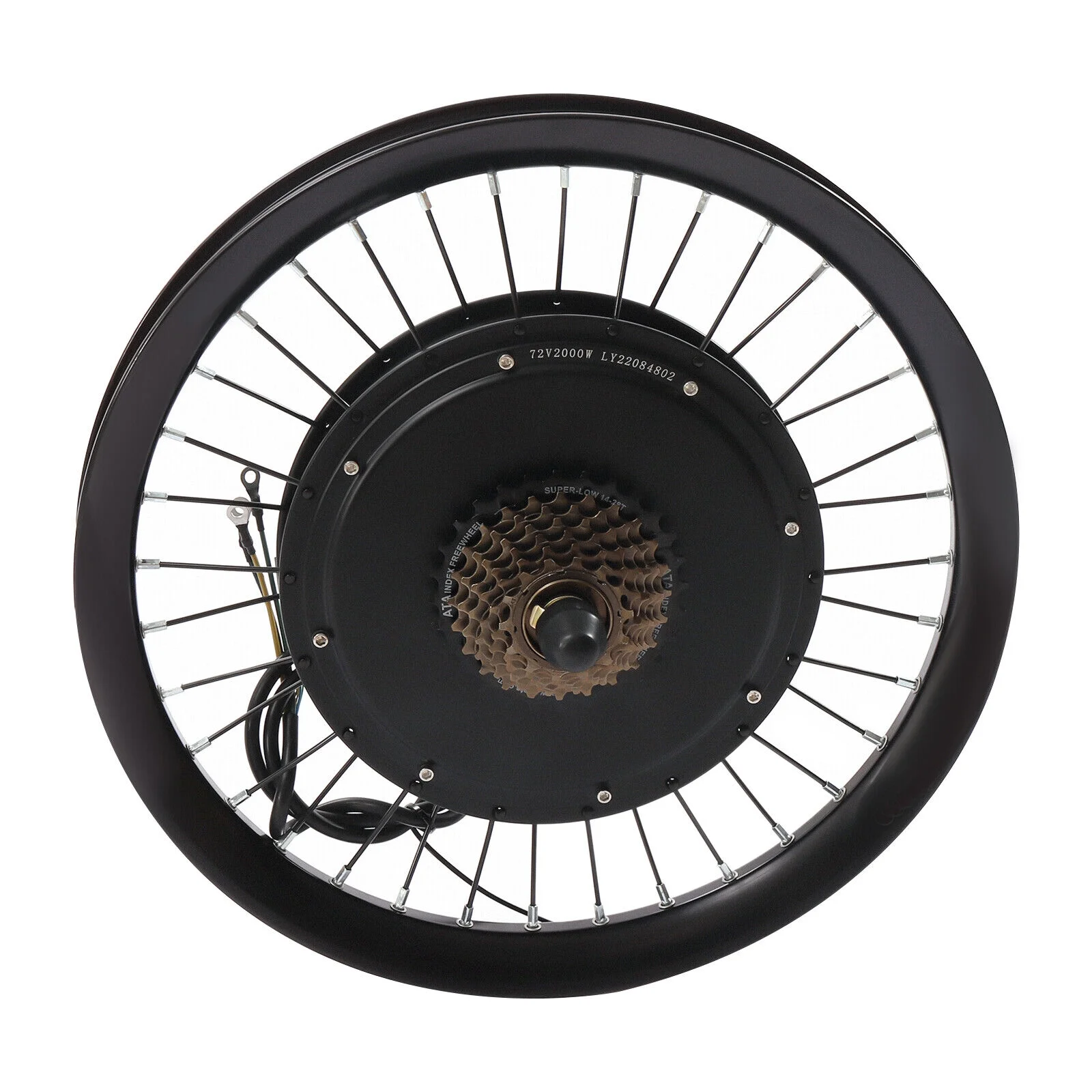 60N.M 20'' Rear Wheel Electric Bicycle Conversion Kit E Bike Motor LCD 72V 2000W fits 20-inch Bikes 560rpm