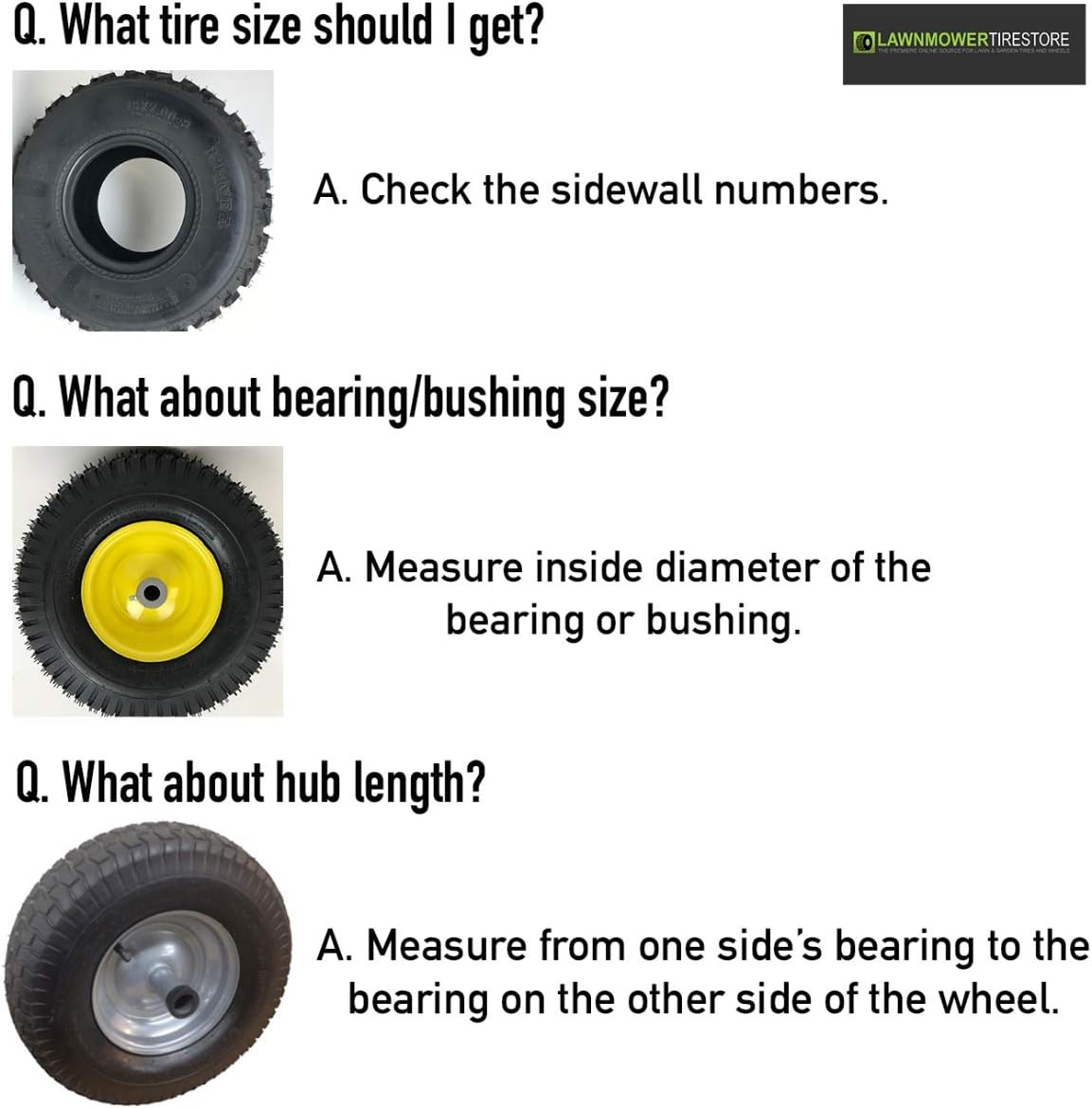 Hoosier Wheel 15x6.00-6 Dump Cart Tire and Rim - Fits on 3/4 Inch Axle, 3.25 Inch Hub