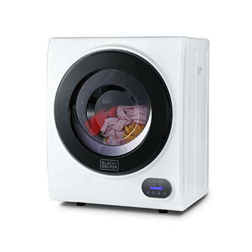 BLACK+DECKER BCED37 Compact Dryer for Standard Wall Outlet, Small, 4 Modes, Load Volume 13.2 lbs., White