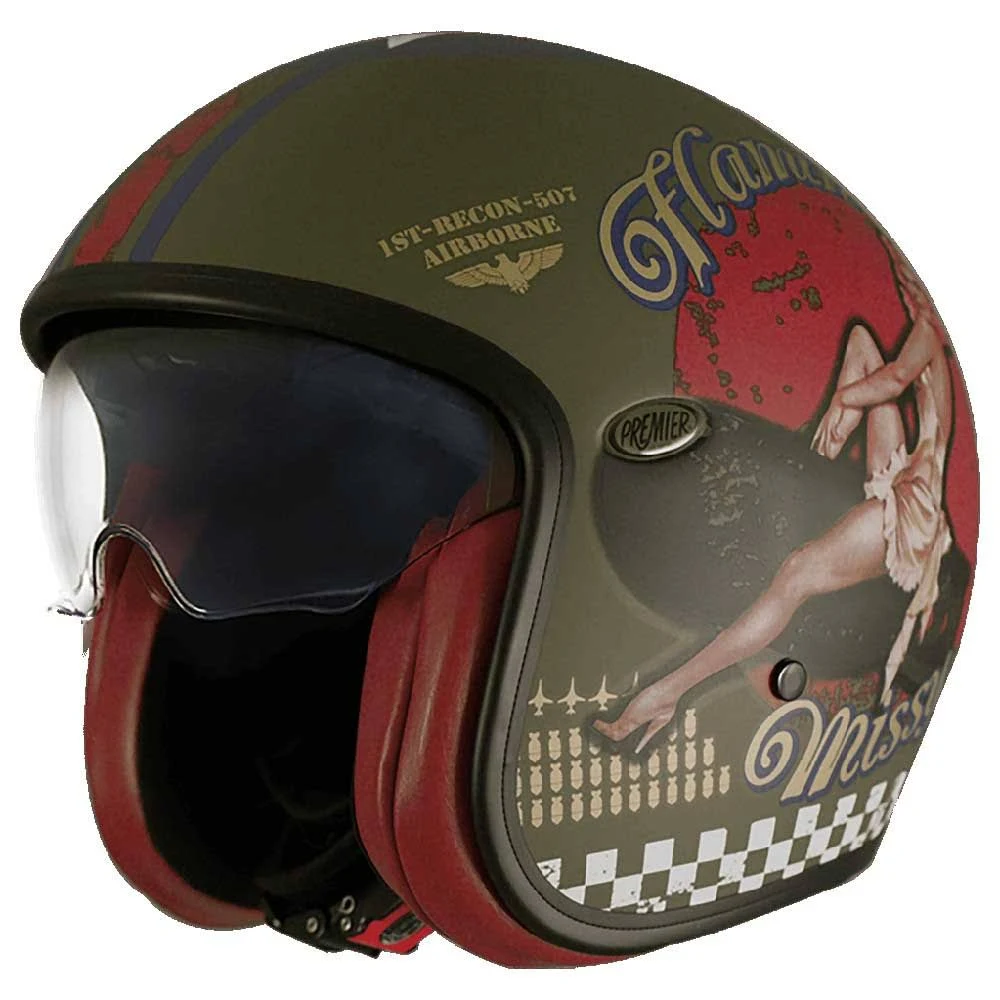 Premier Helmet 2018 Vintage Pin Up Military BM Size L