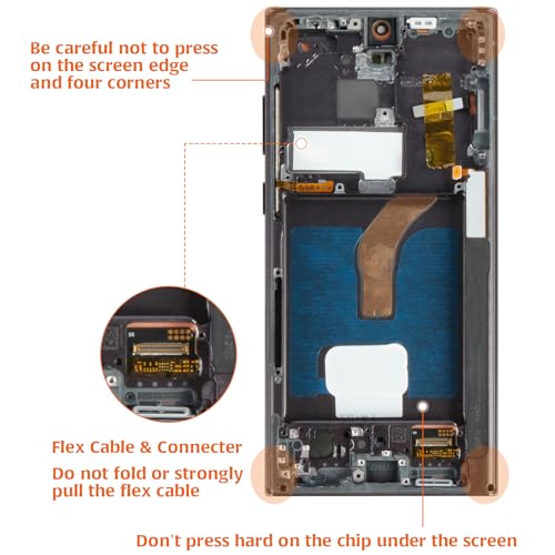 Olivechard for Samsung Galaxy S22 Ultra 5G OLED 6.78" Not OEM 6.8" LCD Display S908 LCD Screen Display Replacement Touch Digitizer Assembly Kit