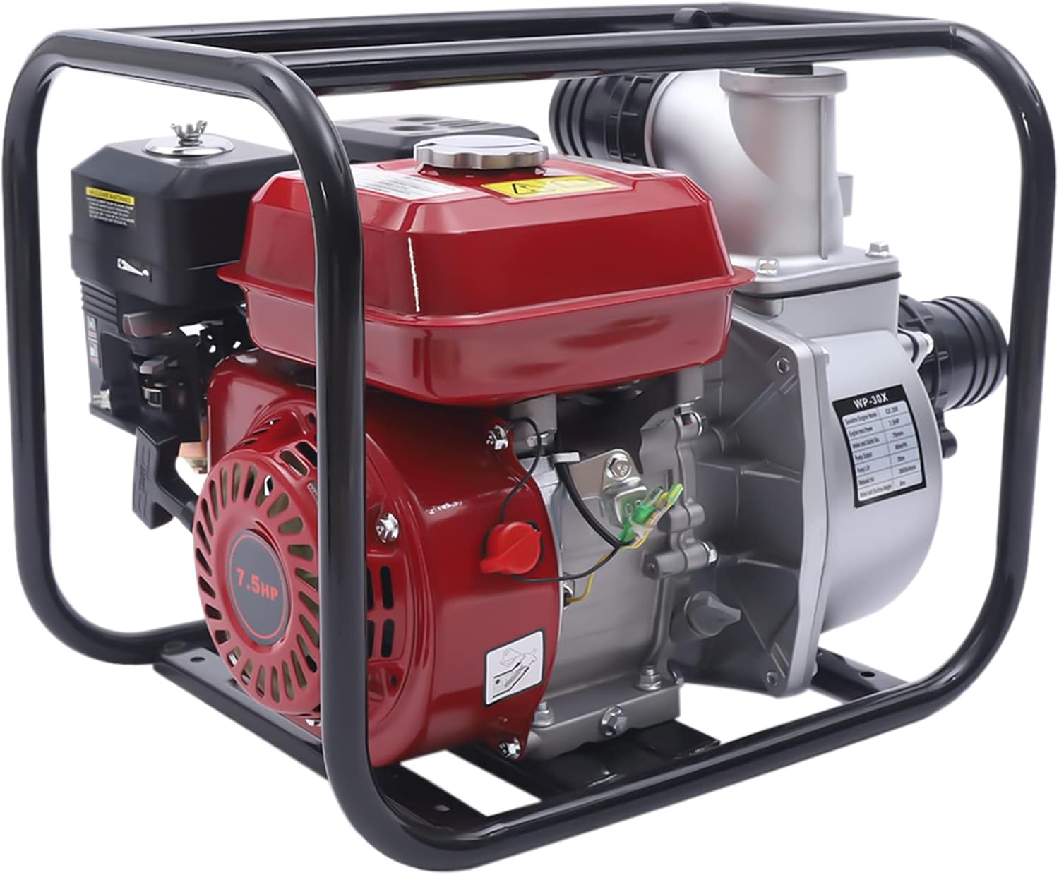 3 " Gasoline Water Pump 60m3/H 7.5 Hp Water Transfer Pondpump Semi Trash Farm Pump Motor Pump Self-Priming Semi-Trash Water Pump 3" Inlet & Outlet High Pressure Irrigation